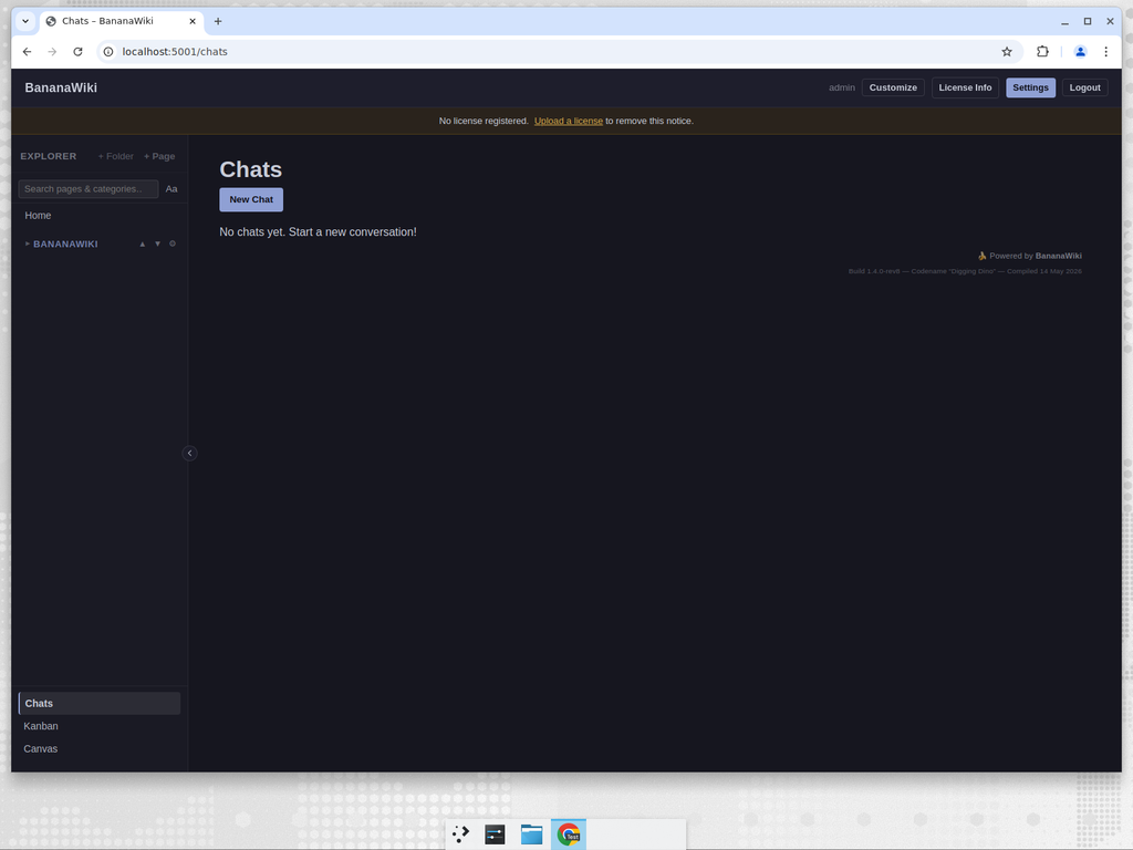 BananaWiki built-in chat system
